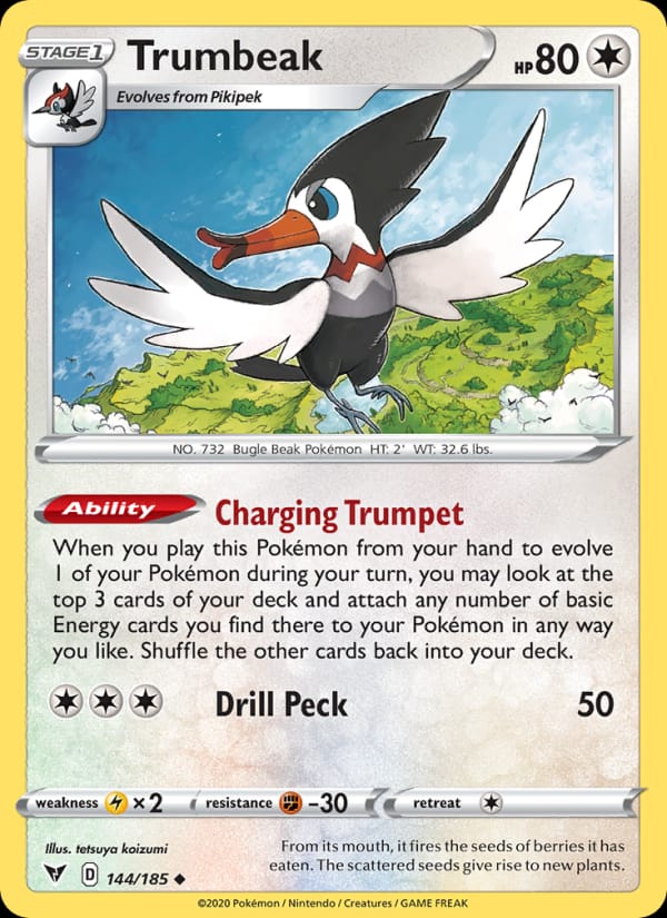 Trumbeak 144/185 Vivid Voltage Pokémon card