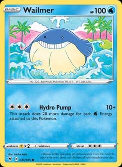 Wailmer 031/185 Common – Vivid Voltage Pokémon card