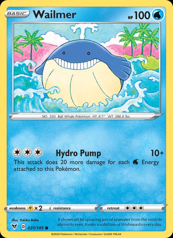 Wailmer 031/185 Vivid Voltage Pokémon card