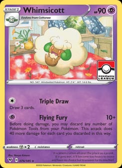 Whimsicott 076/185 Rare – Vivid Voltage Pokémon card