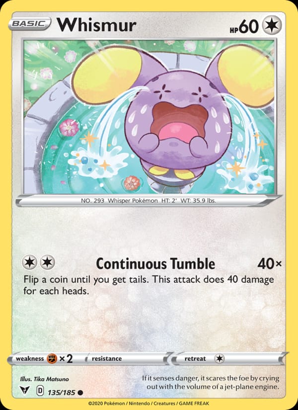 Whismur 135/185 Vivid Voltage Pokémon card