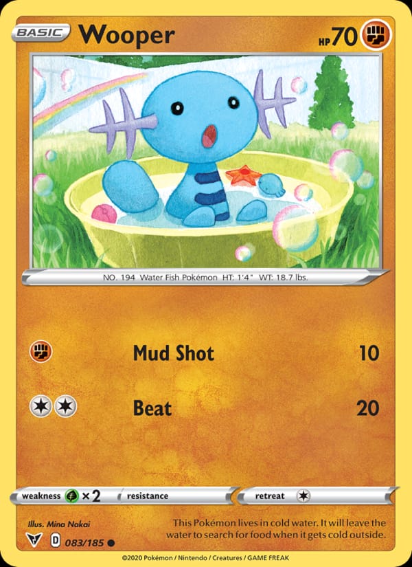 Wooper 083/185 Vivid Voltage Pokémon card