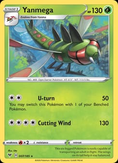 Yanmega 007/185 Rare – Vivid Voltage Pokémon card