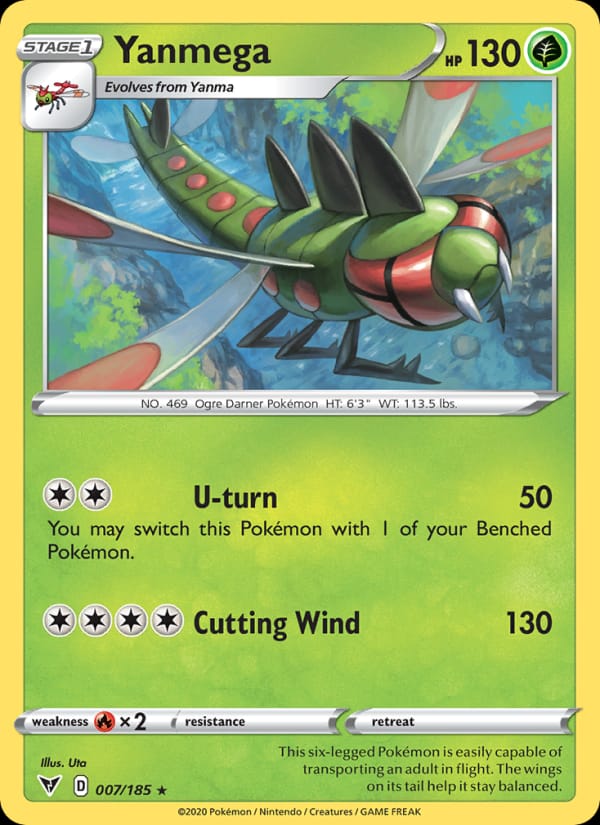 Yanmega 007/185 Vivid Voltage Pokémon card