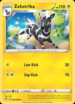 Zebstrika 054/185 Uncommon – Vivid Voltage Pokémon card