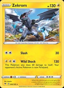 Zekrom 060/185 Holo Rare – Vivid Voltage Pokémon card