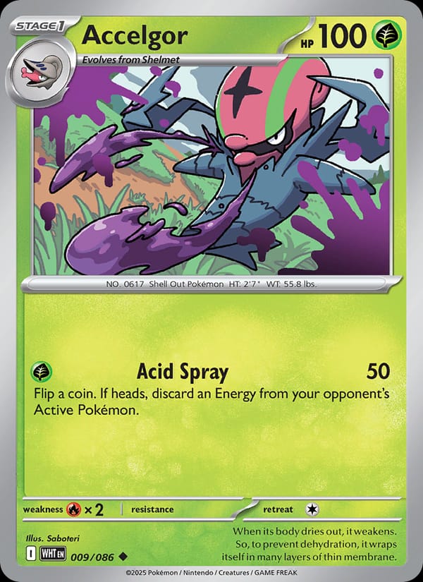Accelgor 009/086 White Flare Pokémon card