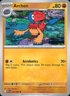 Archen 050/086 Uncommon – White Flare Pokémon card