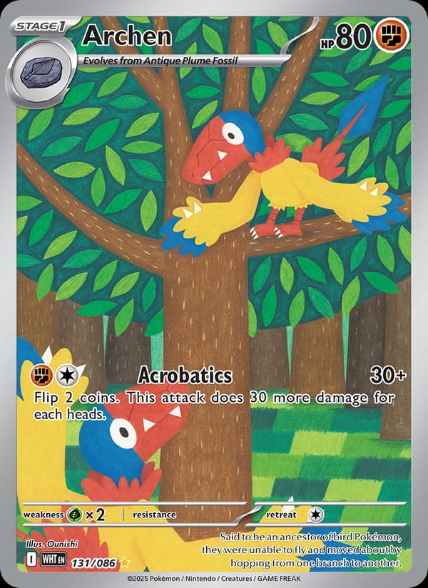 Archen 131/086 White Flare Pokémon card