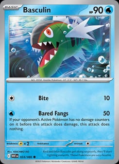 Basculin 024/086 Common – White Flare Pokémon card
