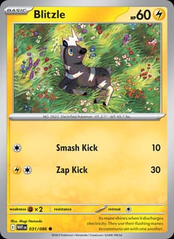 Blitzle 031/086 Common – White Flare Pokémon card