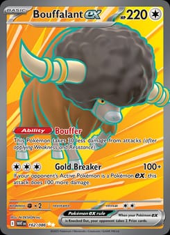 Bouffalant ex 162/086 Ultra Rare – White Flare Pokémon card