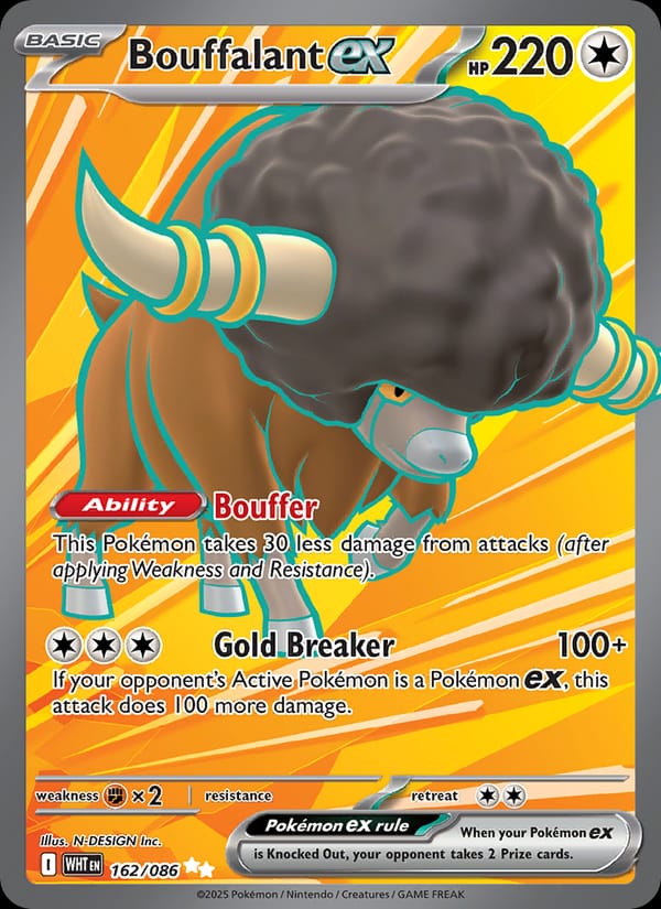 Bouffalant ex 162/086 White Flare Pokémon card