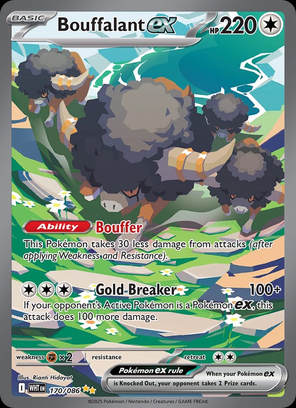 Bouffalant ex 170/086 White Flare Pokémon card