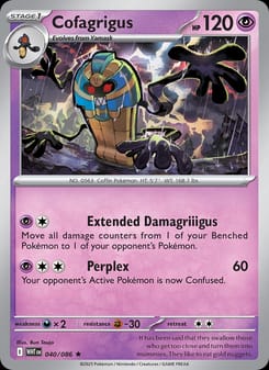 Cofagrigus 040/086 Rare – White Flare Pokémon card