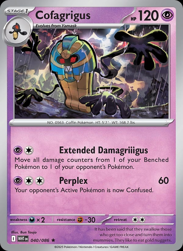 Cofagrigus 040/086 White Flare Pokémon card