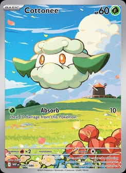 Cottonee 090/086 Illustration Rare – White Flare Pokémon card