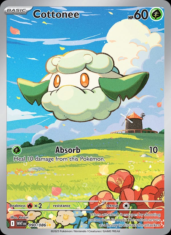 Cottonee 090/086 White Flare Pokémon card