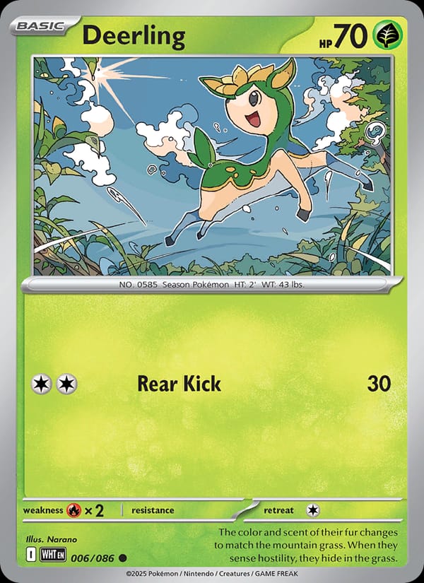 Deerling 006/086 White Flare Pokémon card
