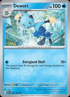 Dewott 022/086 Common – White Flare Pokémon card