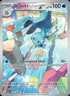 Dewott 106/086 Illustration Rare – White Flare Pokémon card