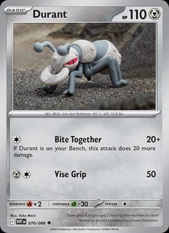 Durant 070/086 Uncommon – White Flare Pokémon card