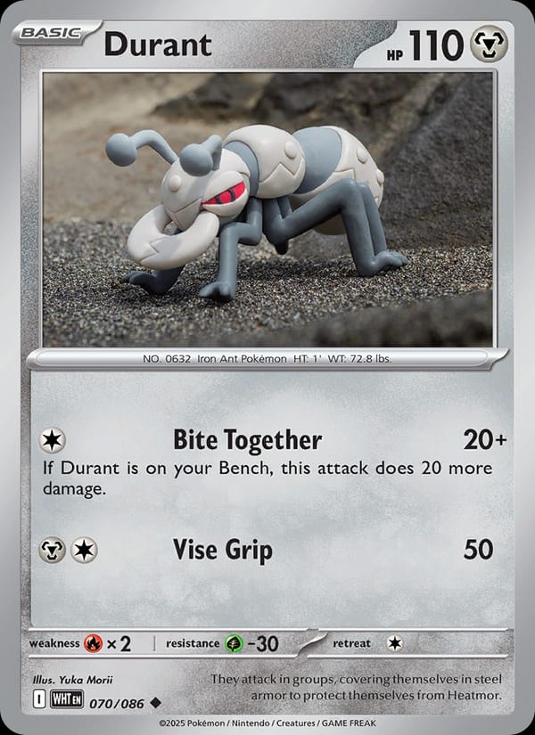 Durant 070/086 White Flare Pokémon card