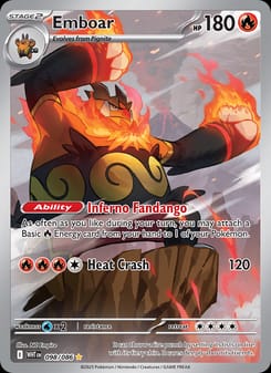 Emboar 098/086 Illustration Rare – White Flare Pokémon card