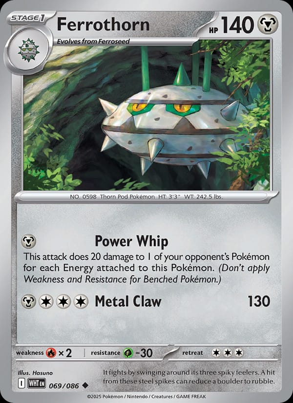 Ferrothorn 069/086 White Flare Pokémon card