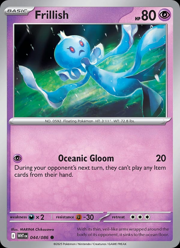 Frillish 044/086 White Flare Pokémon card