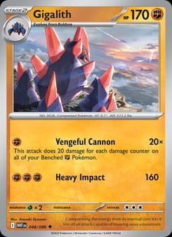 Gigalith 048/086 Uncommon – White Flare Pokémon card