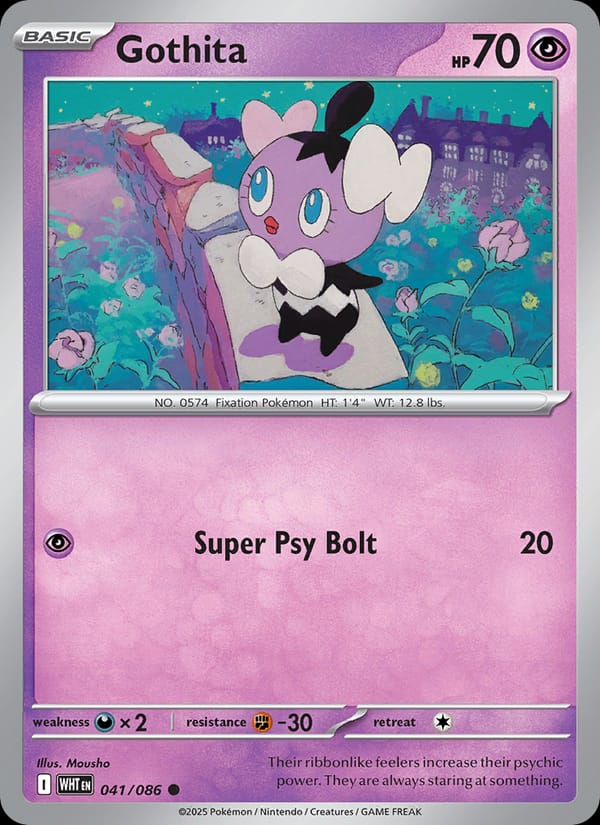 Gothita 041/086 White Flare Pokémon card