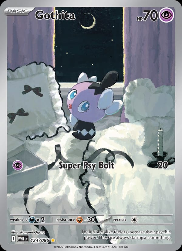 Gothita 124/086 White Flare Pokémon card