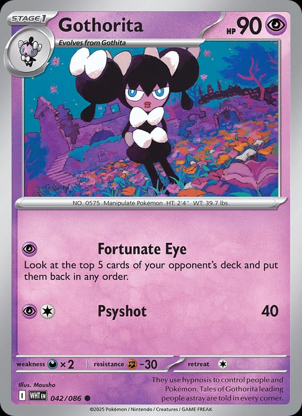 Gothorita 042/086 White Flare Pokémon card