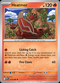 Heatmor 019/086 Uncommon – White Flare Pokémon card