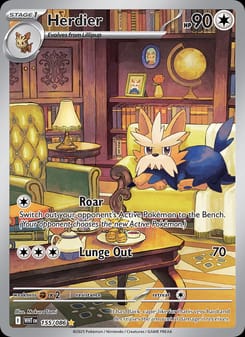 Herdier 155/086 Illustration Rare – White Flare Pokémon card