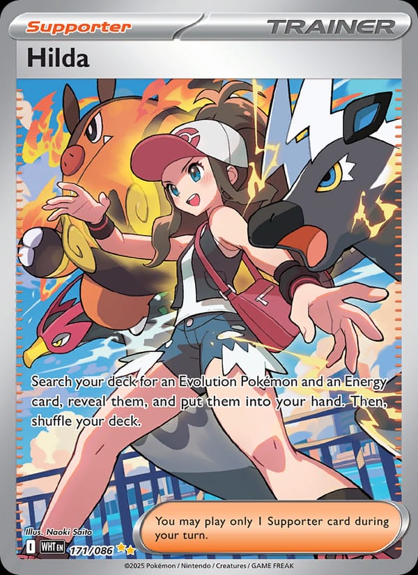 Hilda 171/086 White Flare Pokémon card