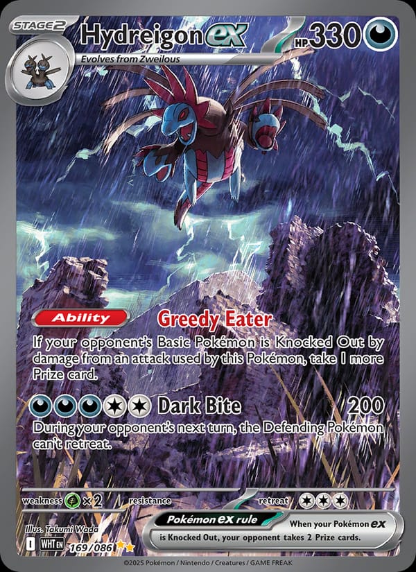 Hydreigon ex 169/086 White Flare Pokémon card