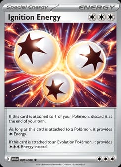 Ignition Energy 086/086 Uncommon – White Flare Pokémon card