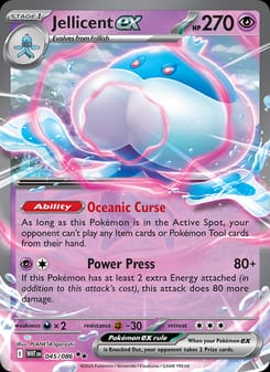 Jellicent ex 045/086 Double Rare – White Flare Pokémon card