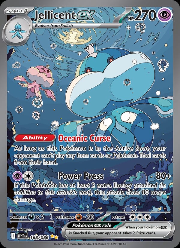 Jellicent ex 168/086 White Flare Pokémon card