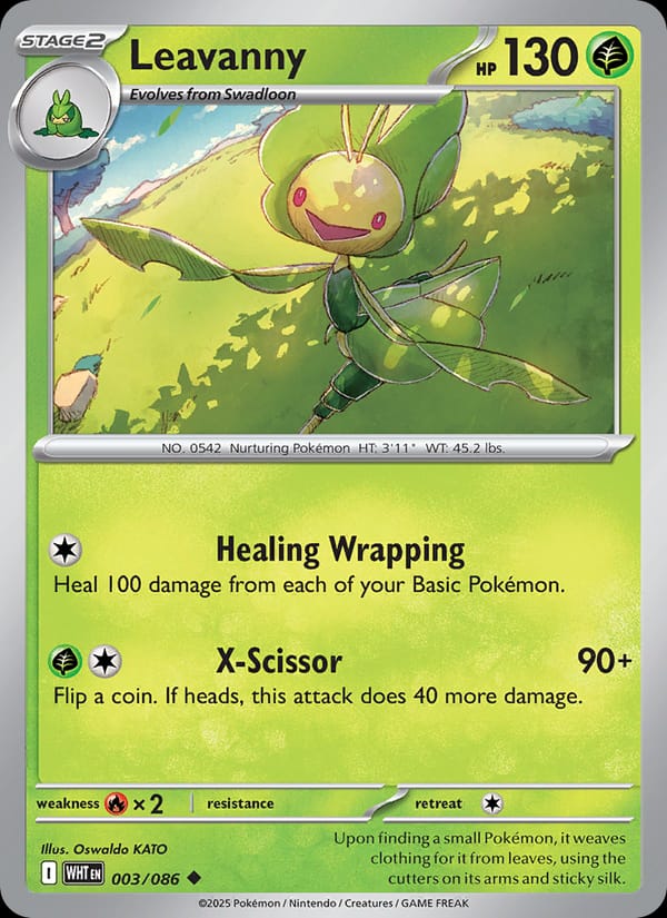 Leavanny 003/086 White Flare Pokémon card