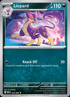 Liepard 056/086 Uncommon – White Flare Pokémon card