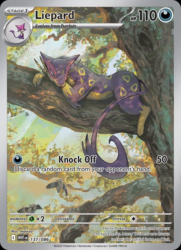 Liepard 137/086 White Flare Pokémon card