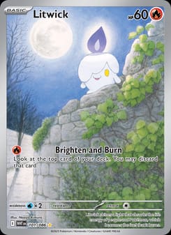 Litwick 101/086 Illustration Rare – White Flare Pokémon card