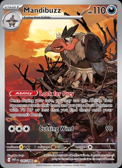 Mandibuzz 145/086 Illustration Rare – White Flare Pokémon card