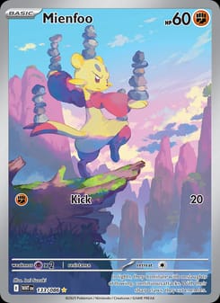 Mienfoo 133/086 Illustration Rare – White Flare Pokémon card