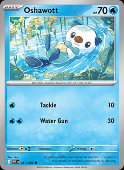 Oshawott 021/086 Common – White Flare Pokémon card