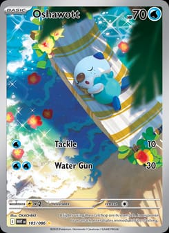 Oshawott 105/086 Illustration Rare – White Flare Pokémon card
