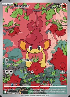 Pansear 099/086 Illustration Rare – White Flare Pokémon card